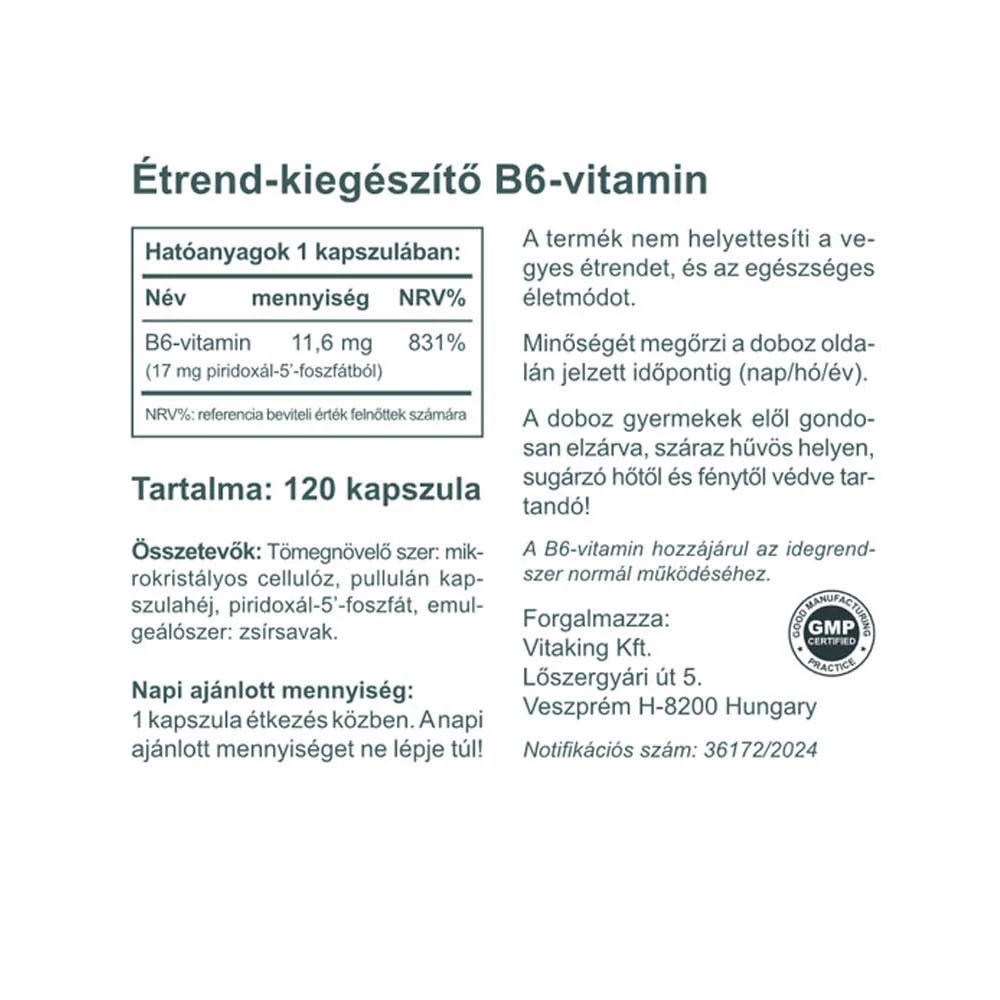 Vitaking - B6-vitamin (P5P) (120 kapszula) - Image 5