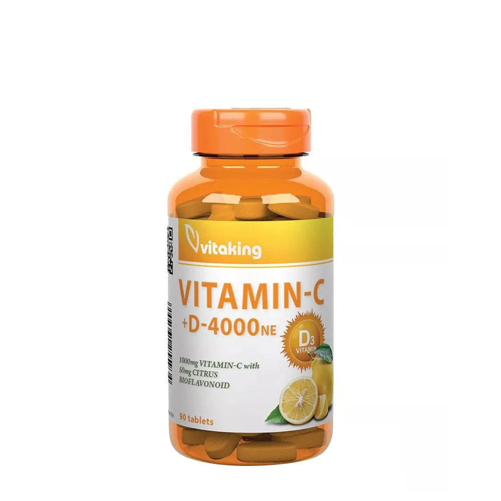 Vitaking Vitamin C-1000 + D-4000 (90 Tablets)