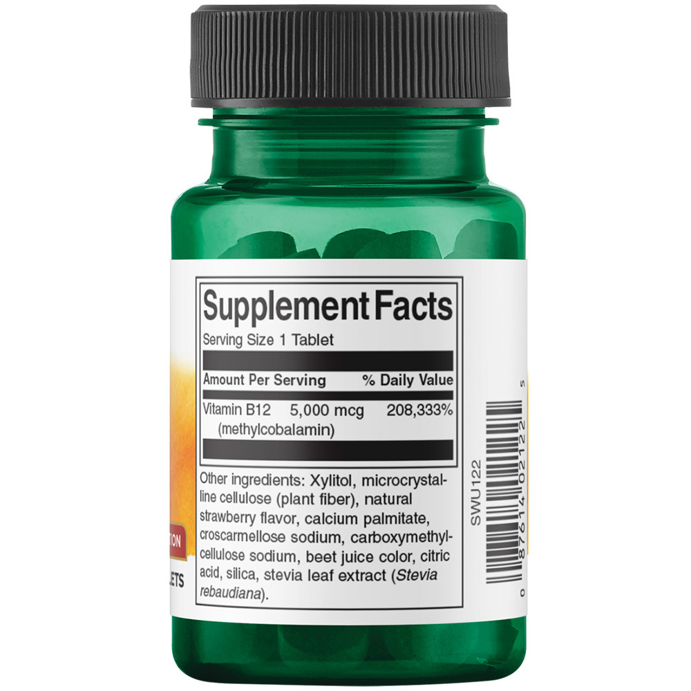 B-12 vitamin metilkobalamin, 5000 mikrogramm magas felszívódású - 60 darab tabletta - Image 3