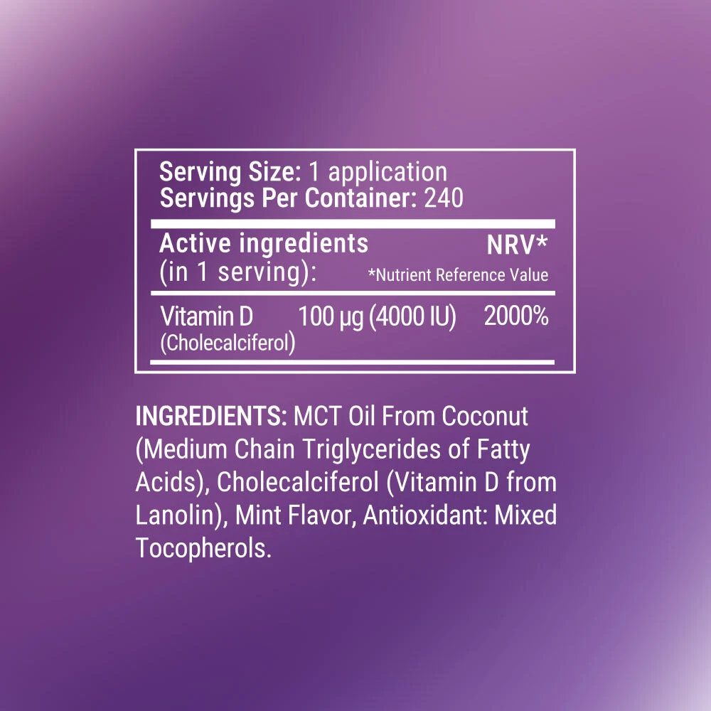 Vitamin360 - D4000 IU Vitaminos Szájspray (30 ml, menta ízű) - Image 4