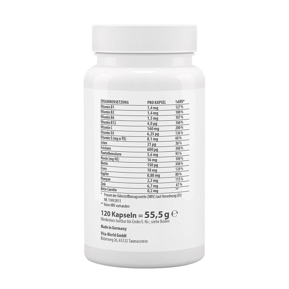 Vitaworld - Vitaworld Multiplex A-Z K-vitamin nélkül (120 kapszula) - Image 2