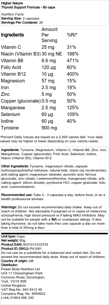 pajzsmirigy támogató formula - 60 kapszula - Image 2