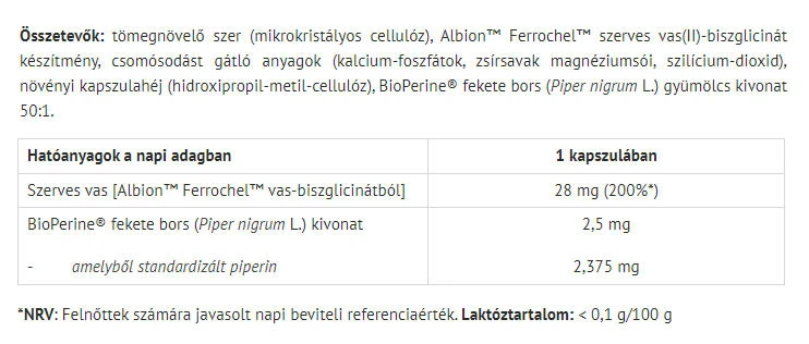 Natur Tanya - Vas Biszglicinát (30 kapszula) - Image 2