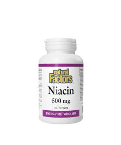 Natural Factors Niacin 500 mg  (90 Tablets)